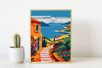 Coastal Sunset Needlepoint Pattern: Tapestry Chart (PDF Download A4 size)