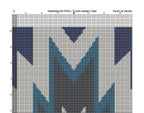Counted Needlepoint Pillow Pattern Southwestern Star, Tapestry Cushion Pattern, Download PDF