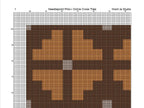 Counted Needlepoint Pillow Pattern Ochre Cross Tiles, Tapestry Cushion Pattern, Download PDF