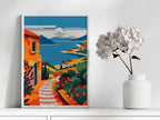 Coastal Sunset Needlepoint Pattern: Tapestry Chart (PDF Download A4 size)
