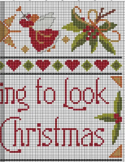 Christmas Sampler Cross Stitch Pattern PDF, Vintage Rustic Holiday Quote Design