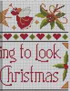Christmas Sampler Cross Stitch Pattern PDF, Vintage Rustic Holiday Quote Design