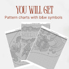Christmas Stocking Cross Stitch Pattern PDF, Goose Family Counted Chart with Personalized Name Cuff
