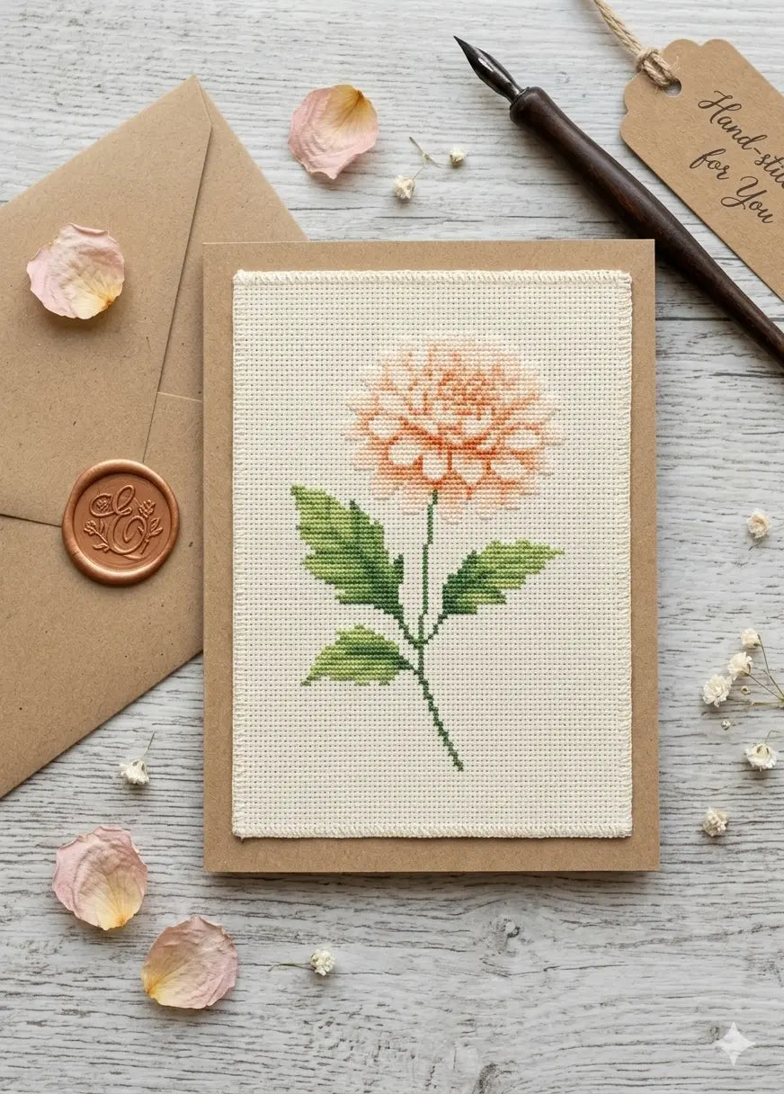 Chrysanthemums Cross Stitch Pattern PDF, November Birth Flower Floral Chart