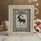 Yule Goat Cross Stitch Pattern PDF, Nordic Julbock Christmas Sampler