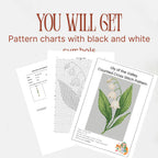 Lily of the Valley Cross Stitch Pattern PDF, May Birth Flower Small Floral Chart