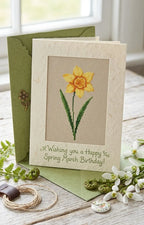 Daffodil Cross Stitch Pattern PDF, March Birth Flower