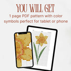 Daffodil Cross Stitch Pattern PDF, March Birth Flower