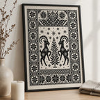 Nordic Yule Goats Cross Stitch Pattern PDF, Julbock Christmas Sampler