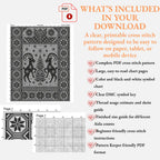 Nordic Yule Goats Cross Stitch Pattern PDF, Julbock Christmas Sampler