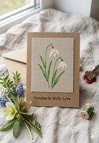 Snowdrop Cross Stitch Pattern PDF, January Birth Flower Small Floral Chart