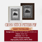 Yule Boar Cross Stitch Pattern PDF, Nordic Winter Sampler, Sonargoltr