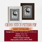 Yule Goat Cross Stitch Pattern PDF, Nordic Julbock Christmas Sampler