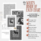 Yule Goat Cross Stitch Pattern PDF, Nordic Julbock Christmas Sampler