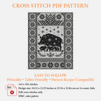 Yule Pig Family Cross Stitch Pattern PDF, Nordic Christmas Boar Sampler