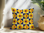 Counted Needlepoint Pillow Pattern Retro Geometric, Tapestry Cushion Pattern, Download PDF