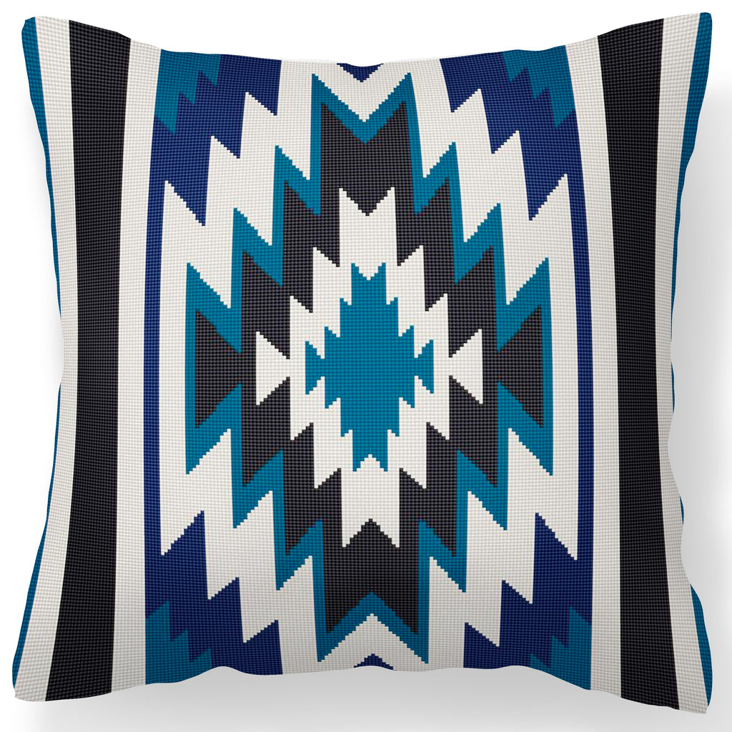 Counted Needlepoint Pillow Pattern Southwestern Star, Tapestry Cushion Pattern, Download PDF