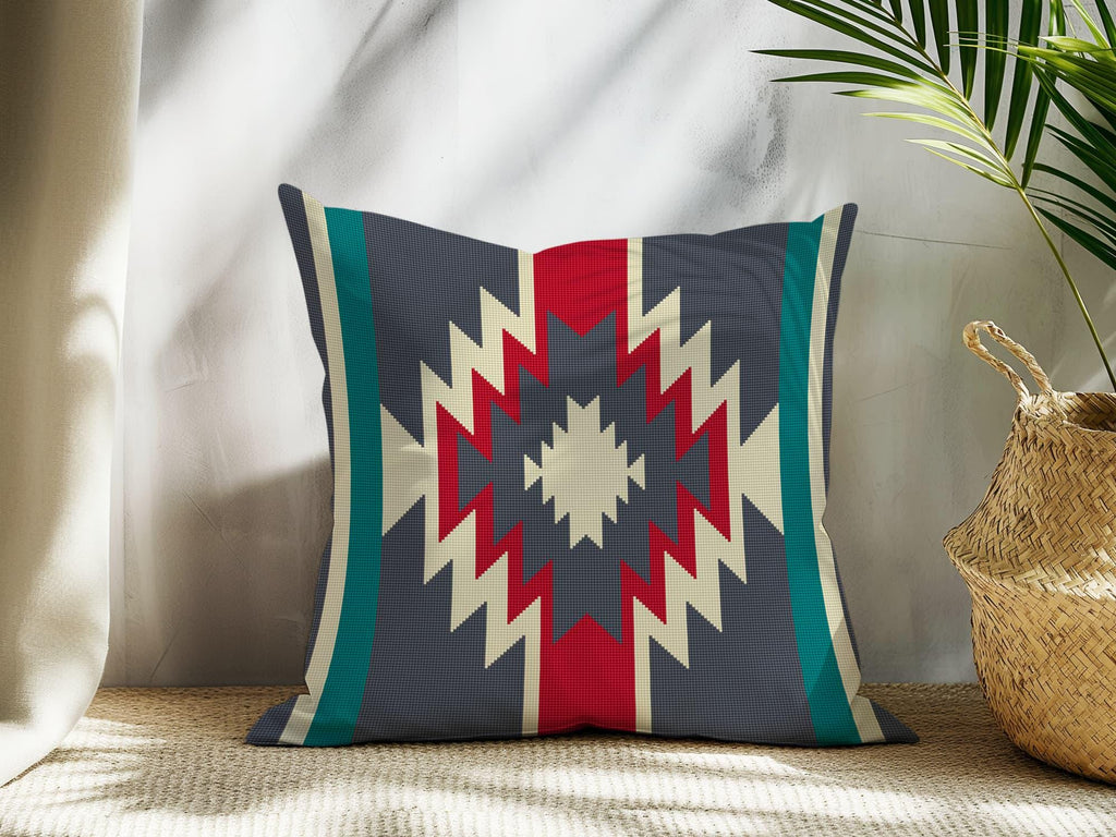 Counted Needlepoint Pillow Pattern Canyon Ridge Star, Tapestry Cushion Pattern, Download PDF