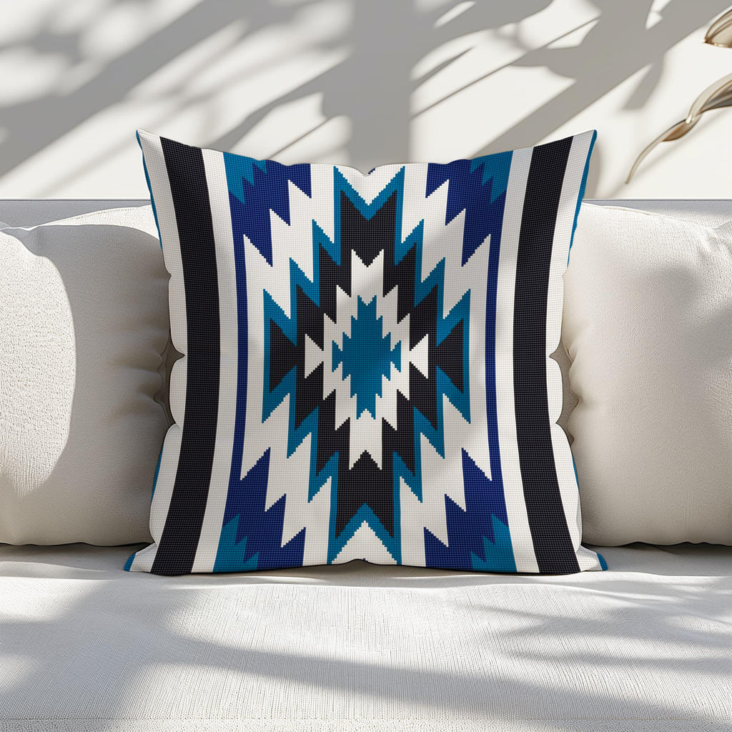 Counted Needlepoint Pillow Pattern Southwestern Star, Tapestry Cushion Pattern, Download PDF