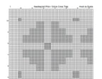 Counted Needlepoint Pillow Pattern Ochre Cross Tiles, Tapestry Cushion Pattern, Download PDF