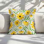 Counted Needlepoint Pillow Pattern Black Eyed Susan, Tapestry Cushion Pattern, Download PDF