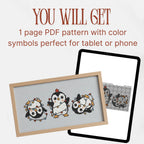 Christmas Funny Penguin Small Cross Stitch Pattern pdf