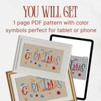 Christmas Typography small cross stitch pattern pdf