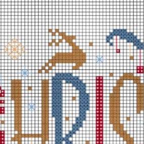 Christmas Typography small cross stitch pattern pdf