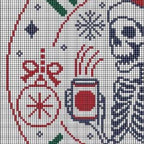 Christmas Skeleton Snarky Cross Stitch, Funny Skeleton Quote pattern pdf