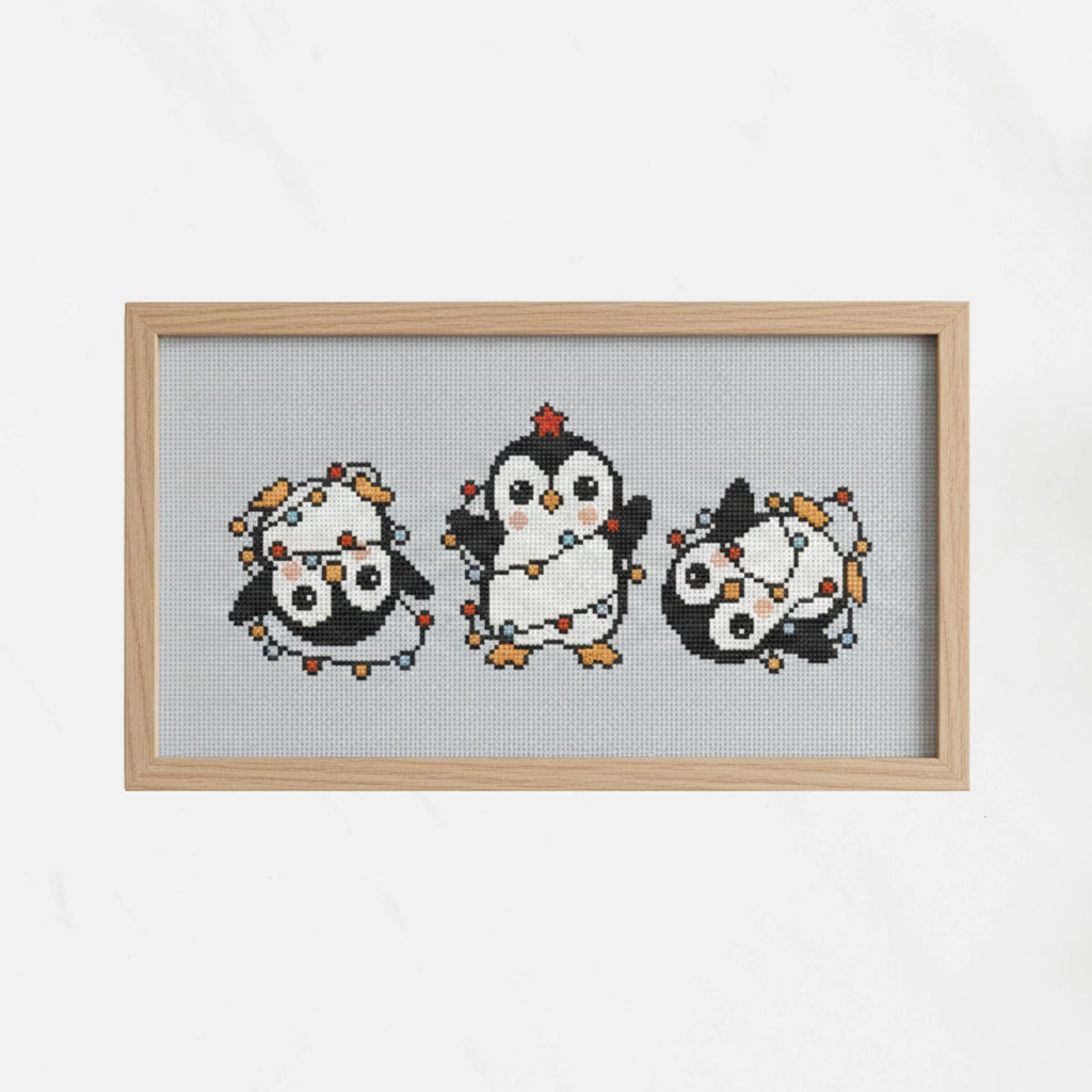 Christmas Funny Penguin Small Cross Stitch Pattern pdf