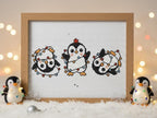 Christmas Funny Penguin Small Cross Stitch Pattern pdf