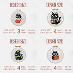 11 Christmas Funny Black Cat Mini Cross Stitch Pattern, Small Quick Designs