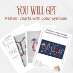Christmas Typography small cross stitch pattern pdf