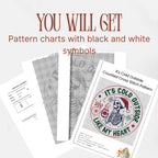 Christmas Skeleton Snarky Cross Stitch, Funny Skeleton Quote pattern pdf