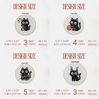 9 Christmas Cats Mini Cross Stitch Patterns, Small Quick Designs