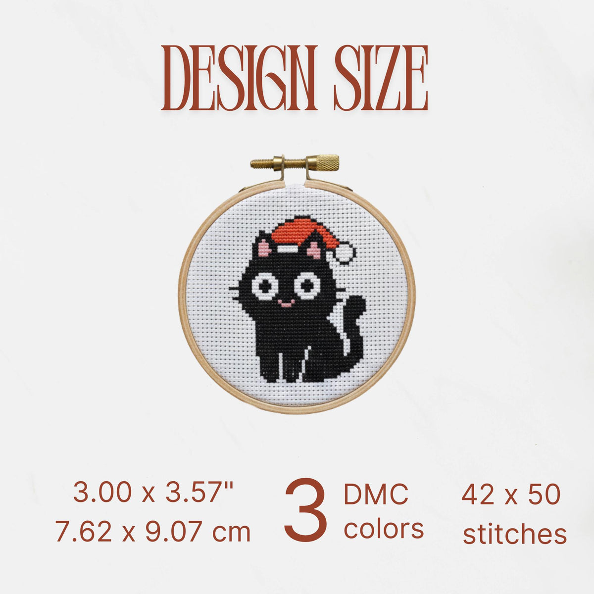 9 Christmas Cats Mini Cross Stitch Patterns, Small Quick Designs