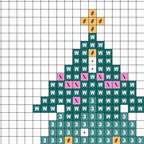 Modern 20 Christmas Trees Small Cross Stitch Pattern