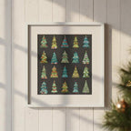 Modern 20 Christmas Trees Small Cross Stitch Pattern