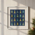 Modern 20 Christmas Trees Small Cross Stitch Pattern