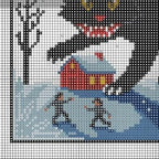 Black Yule Cat Jólakötturinn Norse Pagan Christmas Cross Stitch Pattern