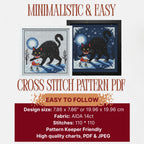 Black Yule Cat Jólakötturinn Norse Pagan Christmas Cross Stitch Pattern