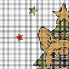 French Bulldog Christmas Tree Cross Stitch Pattern PDF, Funny Dog Chart