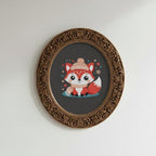 Christmas fox small cross stitch pattern PDF