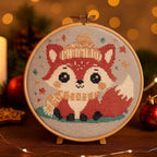 Christmas fox small cross stitch pattern PDF