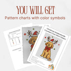 Funny Christmas Dog Cross Stitch Pattern PDF