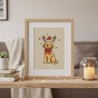 Funny Christmas Dog Cross Stitch Pattern PDF