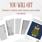French Bulldog Christmas Tree Cross Stitch Pattern PDF, Funny Dog Chart