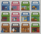 Cross Stitch Sampler Pattern PDF, 12 Month Main Street Stitch-Along, Stitch A Long